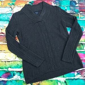 Nautica Charcoal Cable Long Sweater size Large